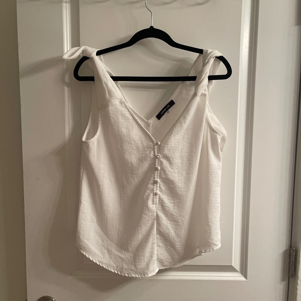White tank top